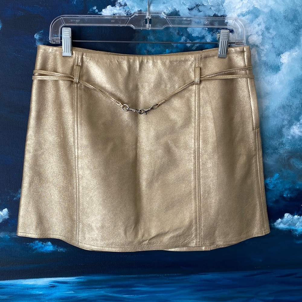 Coach Leather Gold Metallic Mini!